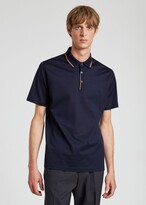 Thumbnail for your product : Paul Smith Men's Dark Navy Cotton Polo Shirt With Stripe Trims
