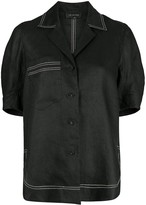 Thumbnail for your product : Lee Mathews Sidney short-sleeved linen shirt