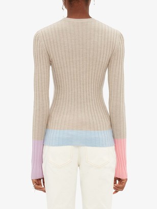 J.W.Anderson Colour-Block Ribbed Jumper