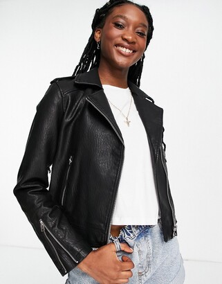 Topshop Women's Leather & Faux Leather Jackets | ShopStyle