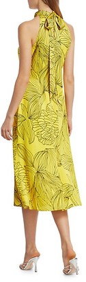 Milly Tropical Floral Halter Dress