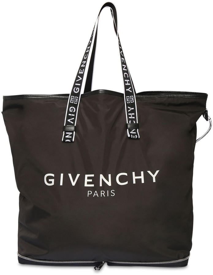 Givenchy Logo Print Packable Nylon Tote Bag ShopStyle