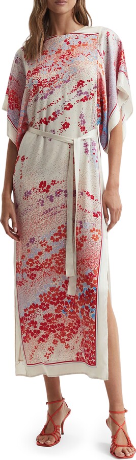 Reiss Lydia Floral Flutter Sleeve Dress - ShopStyle