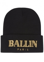 Thumbnail for your product : Ballin Brian Lichtenberg black knitted beanie hat