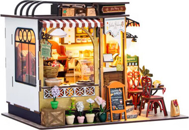 Julia Bakery Dollhouse Kit - Miniature Wizardi Roombox Kit