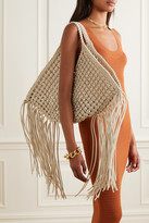 Thumbnail for your product : Yuzefi Basket Large Fringed Woven Leather Tote