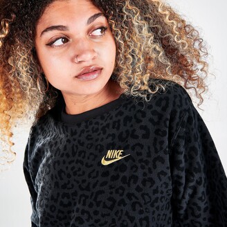 Nike Women's Sportswear Allover Print Fleece Crewneck Sweatshirt - ShopStyle