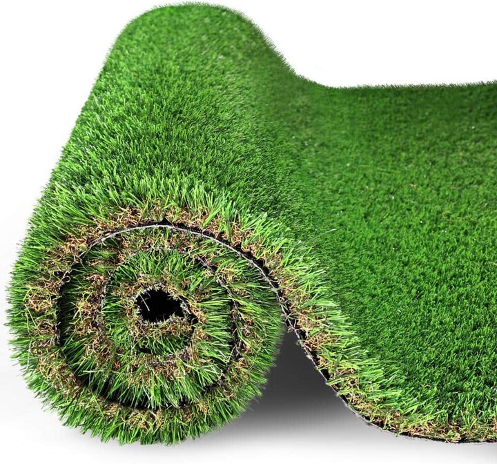 Angel Sar 4 ft. x 10 ft. Outdoor Artificial Grass Runner Rug for Patio Balcony Garden Lawn, Green
