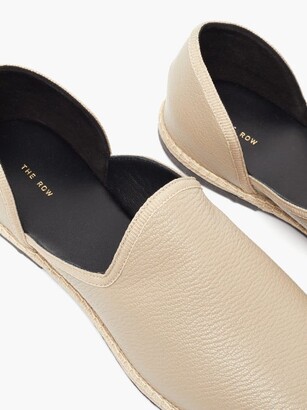 The Row Friulane Grained-leather Slipper Flats - Beige