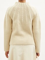 Thumbnail for your product : Jil Sander Raglan-sleeve Ribbed Wool-blend Sweater - Ivory