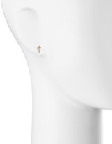 Thumbnail for your product : Sydney Evan 14k Gold Diamond Cross Single Stud Earring
