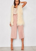 Thumbnail for your product : Missy Empire Natalia Cream Faux Fur Gilet
