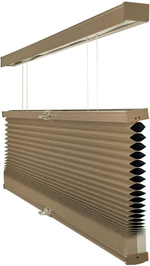 Chicology Cut-to-Size Barnwood Cordless Top Down Bottom Up Blackout Insulating Polyester Cellular Shade 47.75 in. W x 48 in. L