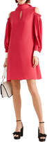 Thumbnail for your product : Fendi Cold-shoulder Silk Crepe De Chine Mini Dress