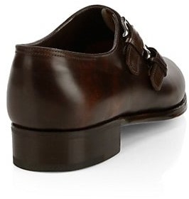 John Lobb Chapel Monk Strap Leather Shoes