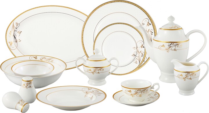 Lorren Home Trends Rosalia 57-pc Dinnerware Set Service for 8