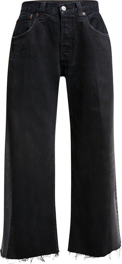 Lasso Rework Cropped Wide-Leg Jeans