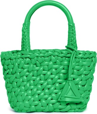 Luxe Knotted Faux Leather Woven Handbag – Bagging Rights