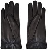 Thumbnail for your product : Gucci Web Tab Leather Gloves