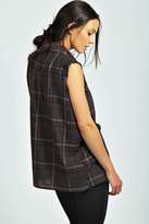 Thumbnail for your product : boohoo Paloma Oversized Sleeveless Checked Shirt