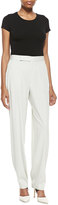 Thumbnail for your product : Theyskens' Theory High-Waist Pleated Pants, Ash White