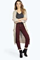 Thumbnail for your product : boohoo Cally Cable Knit Maxi Cardigan