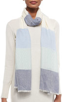 Thumbnail for your product : Tory Burch Multi-Stripe Jacquard Scarf