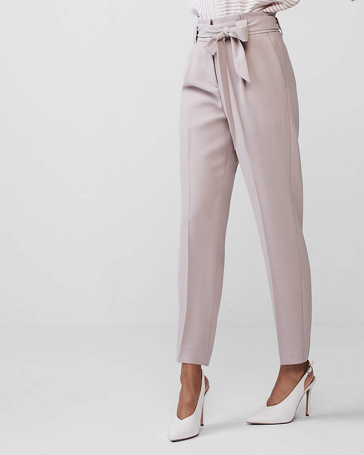 sash waist ankle pant