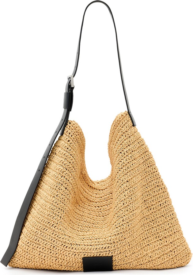 AllSaints Asha Straw Shoulder Bag
