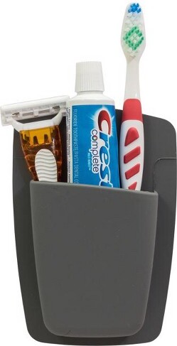 Sttelli SttelliGraySiliconeCaddy/Razor/ToothbrushHolder