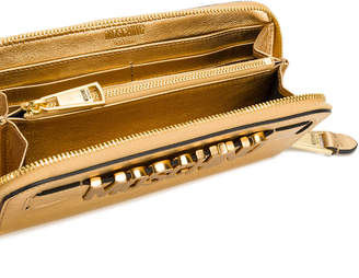 Moschino gold logo wallet