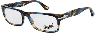 Persol Brown & Blue Abstract Eyeglass Frames