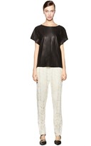 Thumbnail for your product : Alice + Olivia Madlyn Leather Boxy Tee