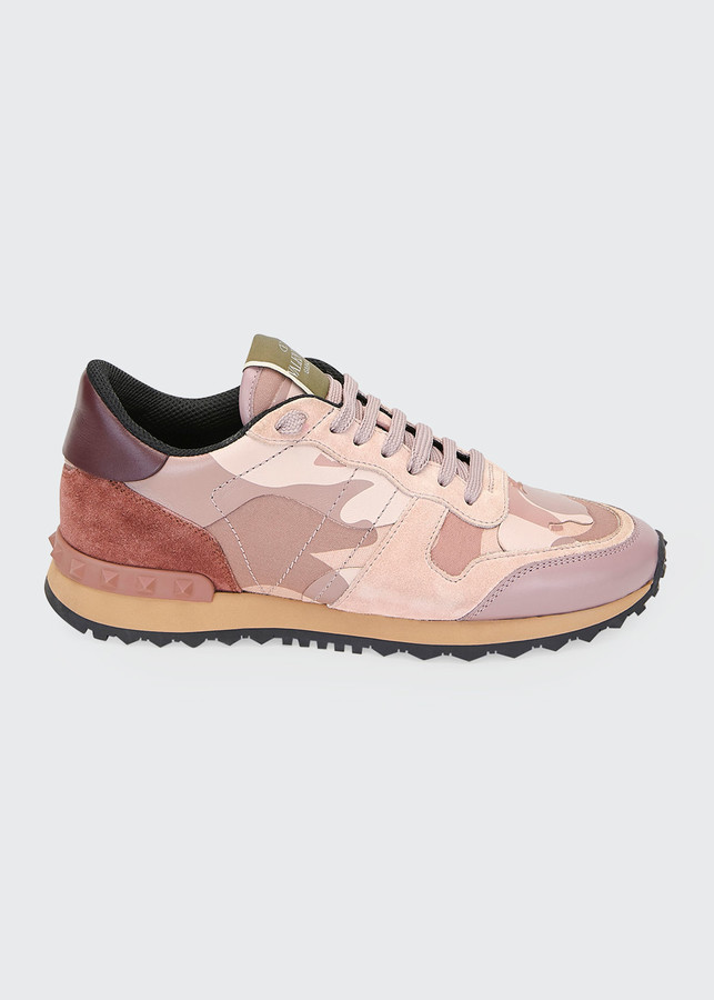 Valentino Garavani Rockrunner Camo Lace-Up Sneakers - ShopStyle