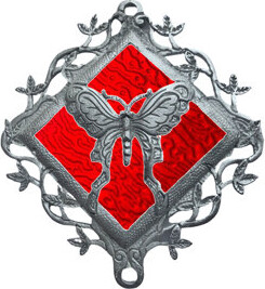 Sierra Lifestyles Wind Chime - 36in Stained Butterfly - Tube