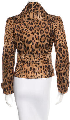 Dolce & Gabbana Leopard Print Casual Jacket