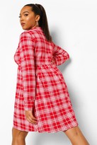 Thumbnail for your product : boohoo Plus Check Collar Smock Dress