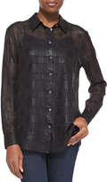 Thumbnail for your product : Equipment Reese Semisheer Plaid Blouse
