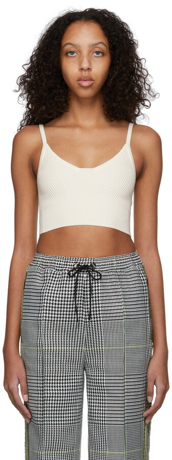 adidas x IVY PARK Off-White Rib Cropped Tank Top - ShopStyle