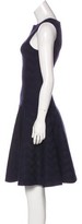 Thumbnail for your product : Alaia Fit and Flare Knee-Length Dress Navy