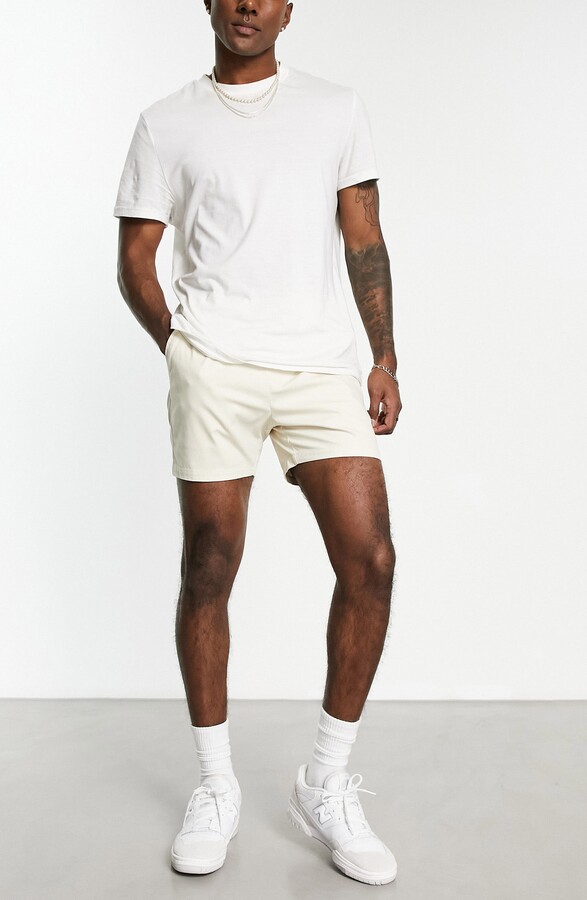 Chino shorts for men resort casual attire.