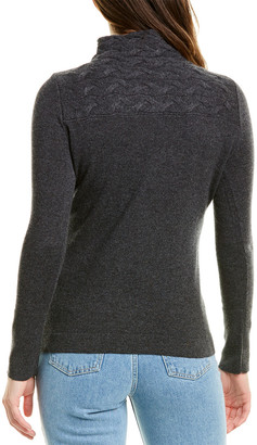 Forte Cashmere Horizontal Cable-Knit Cashmere Sweater
