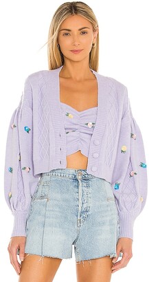 lavender cardigan top