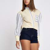 Thumbnail for your product : River Island Womens Dark blue high waisted denim shorts