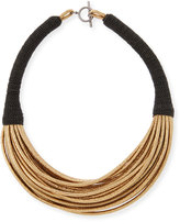 Thumbnail for your product : Brunello Cucinelli Monili-Wrapped Leather Choker