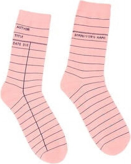 Library Card (Pink) Socks – Small