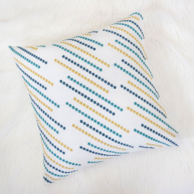 Homey Cozy Embroidered Throw Pillow