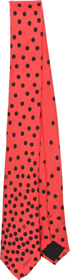 Moschino Polka-Dot Silk Tie