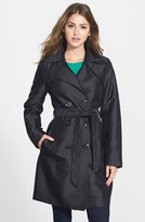 Thumbnail for your product : Ellen Tracy Double Breasted Trench Coat
