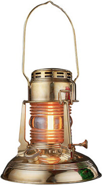 Kings County Tools Oil Lamp - 8” Tall Railroad Lamp With Brass Body And Glass Bulb - Decorative Kerosene Lantern With Adjustable Wick - Oil Lamps For Indoor Or Outdoor U